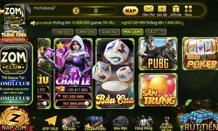 PUBG Zomclub là trò chơi nổ hũ lấy cảm hứng từ game đấu súng ăn khách